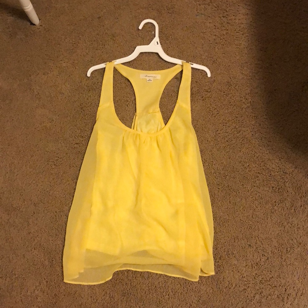 Yellow forever 21 tank top blouse
